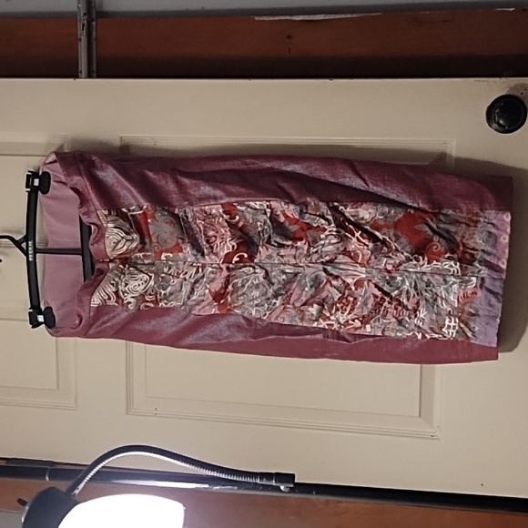 Nicole Miller Gorgeous Strapless Metallic Pink Silk Cocktail Dress -12- - Picture 5 of 9